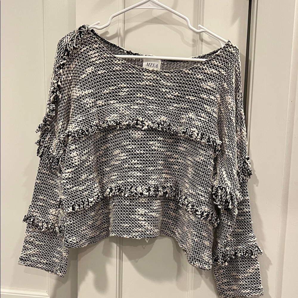 Misa Los Angeles Monochrome Textured Sweater